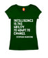 Quirkipedia INTELLIGENCE IS THE ABILITY TO ADAPT TO CHANGE PHYSICS Science, Nerd, Geeky Womens Tshirts